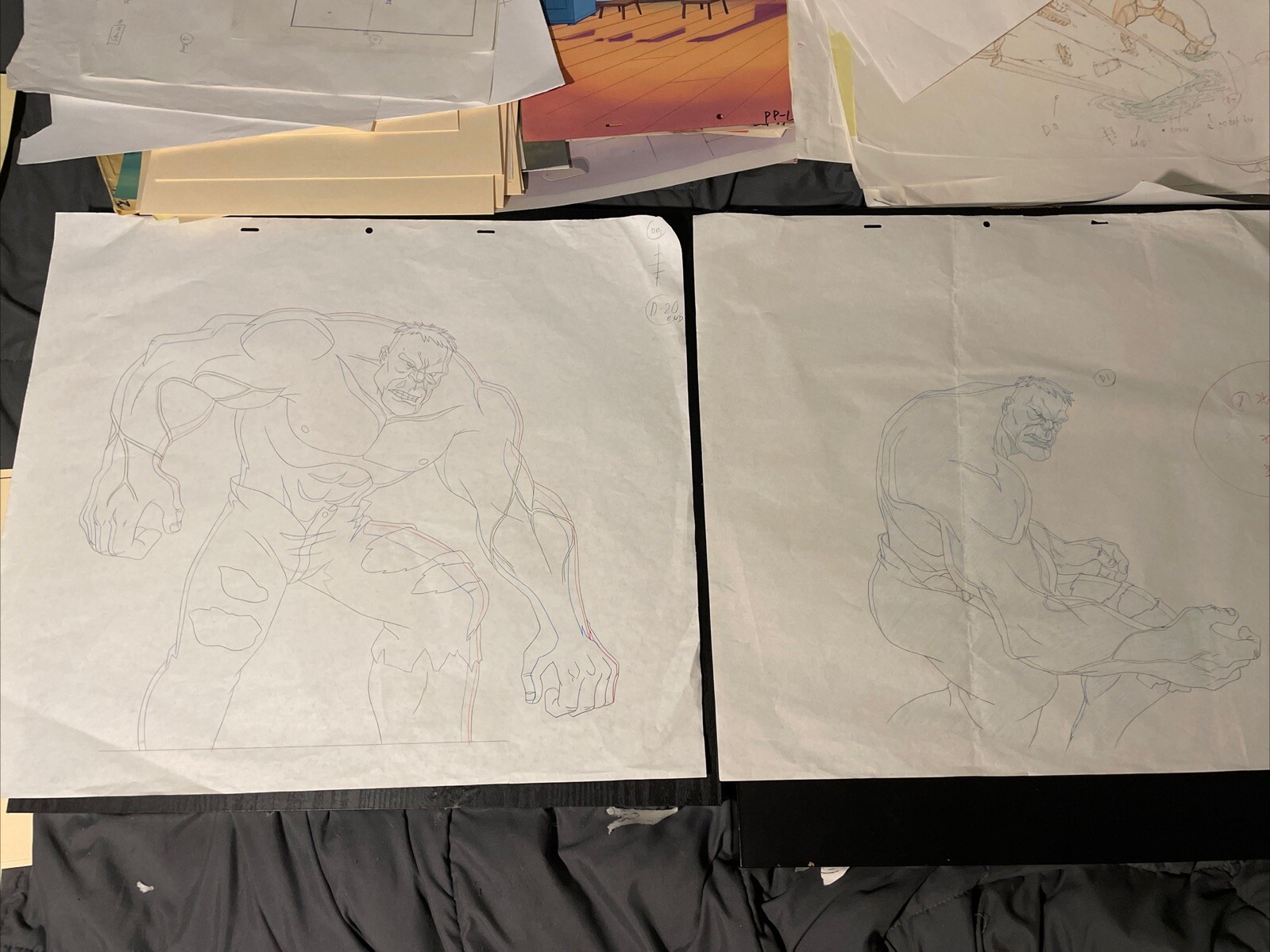 Marvel animation cels Production Art Comics ULTIMATE AVENGERS THE HULK UV2