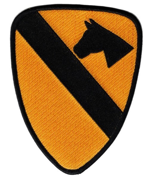 U.S. Army 1st Calvary Division sleeve patch. Full color.