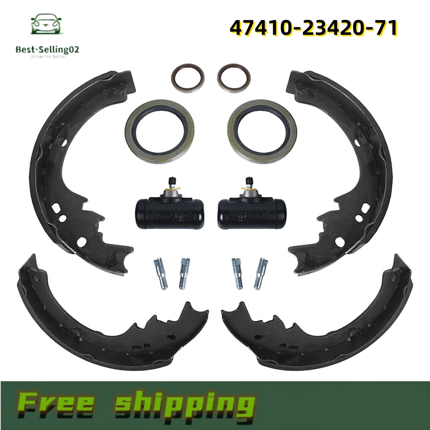 For Toyota 8FGU25 Brake Shoes Wheel Cylinders & Hub Seals 47410-23420-71 New