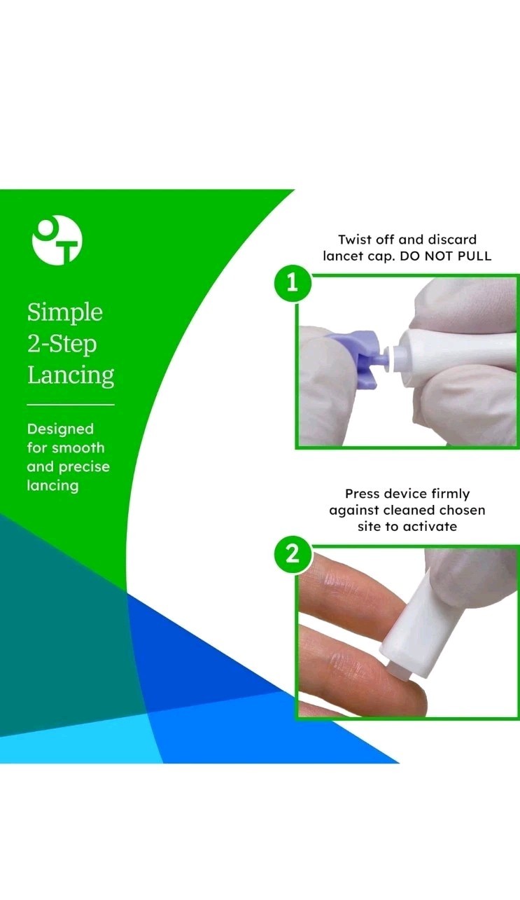 Phillips ONEtouch Delica Safety Single Use lancing devices. 200 Per Box 4/29
