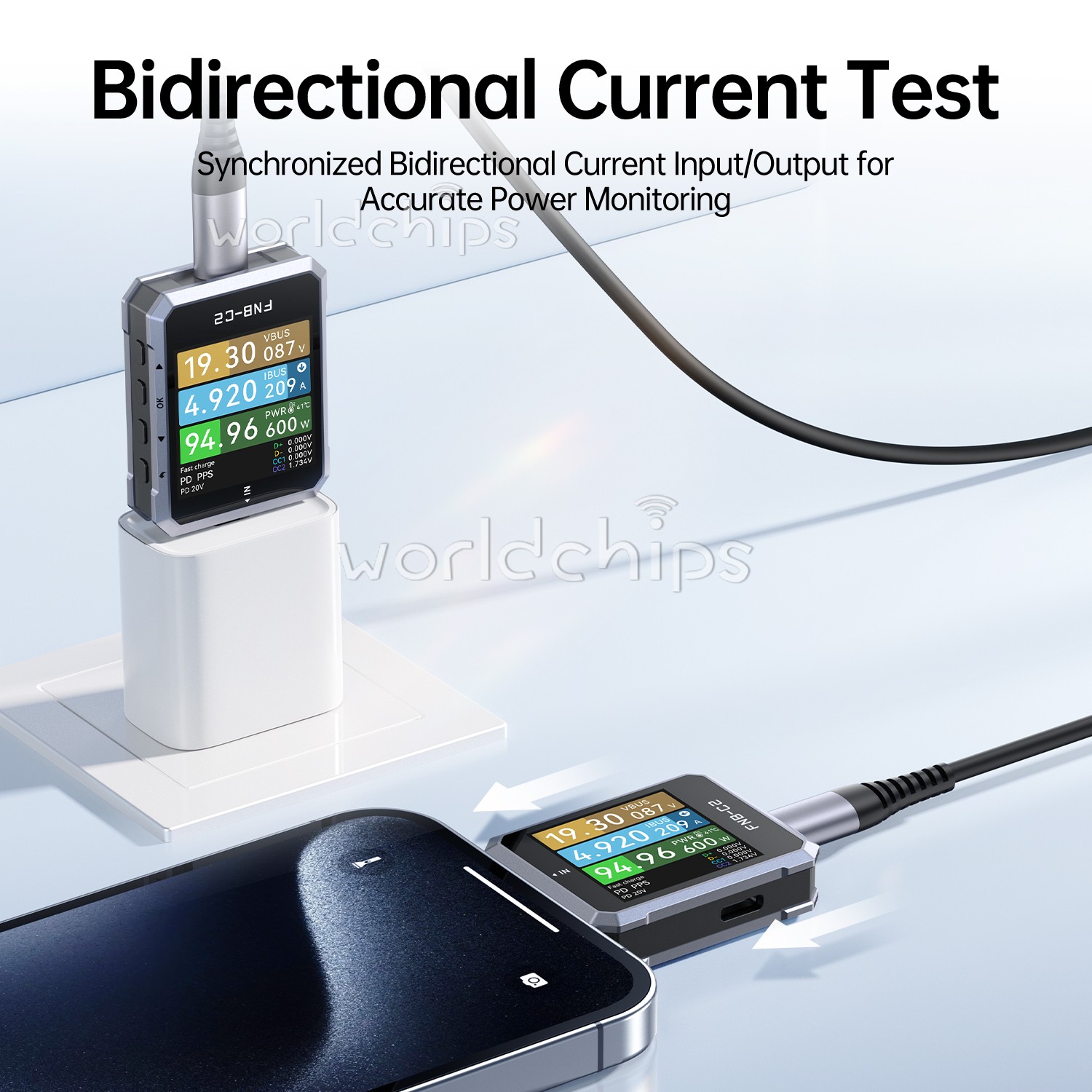 FNIRSI FNB-C2 Multifunction USB Tester Current Volt Power Meter charging Tester