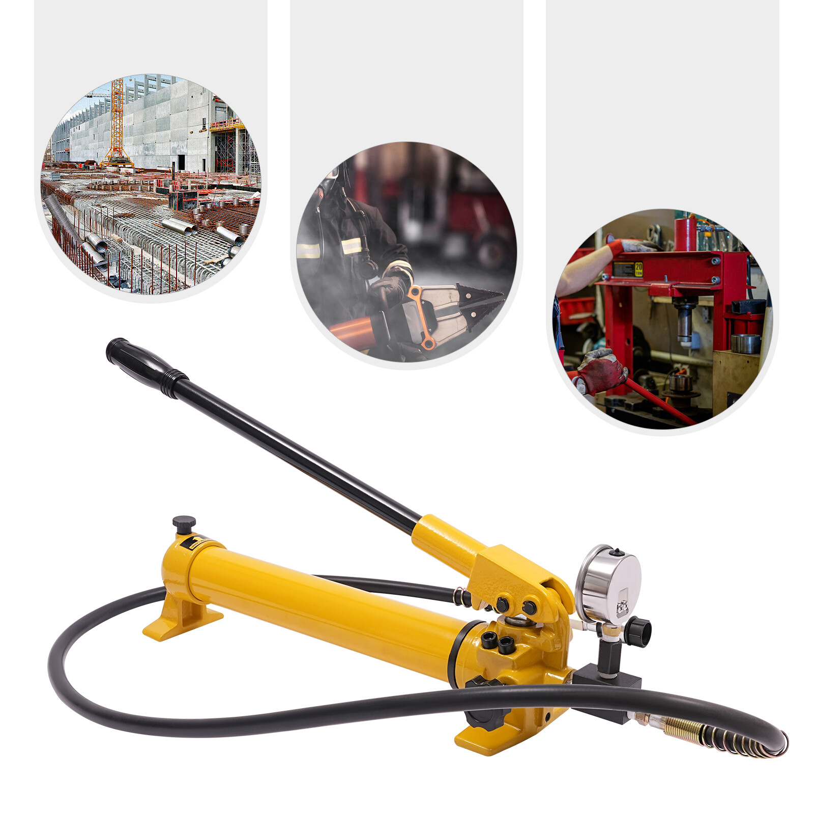 CP-700 Hydraulic Manual Hydraulic Hand Pump with Pressure Guage 10152 PSI 700cc