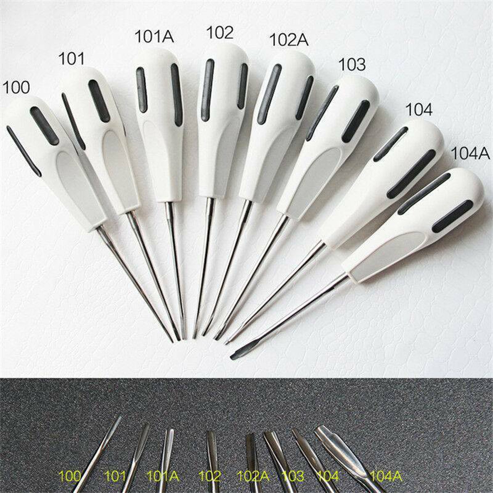 Set Of 8 Luxating Root Elevators Oral Surgery Tooth Extracting Extraction Dental