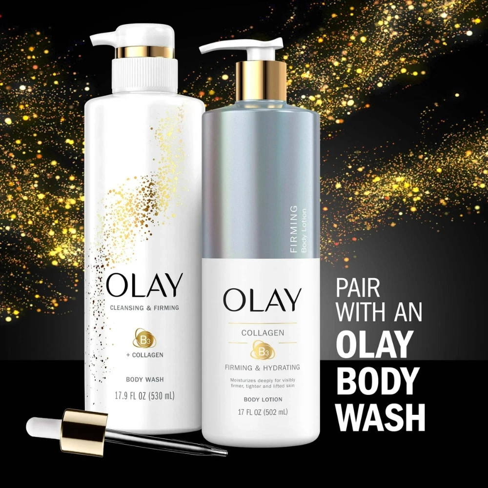 Olay Firming Body Lotion, Hydrating, Collagen, Fast-Absorbing Pump, 17 fl oz