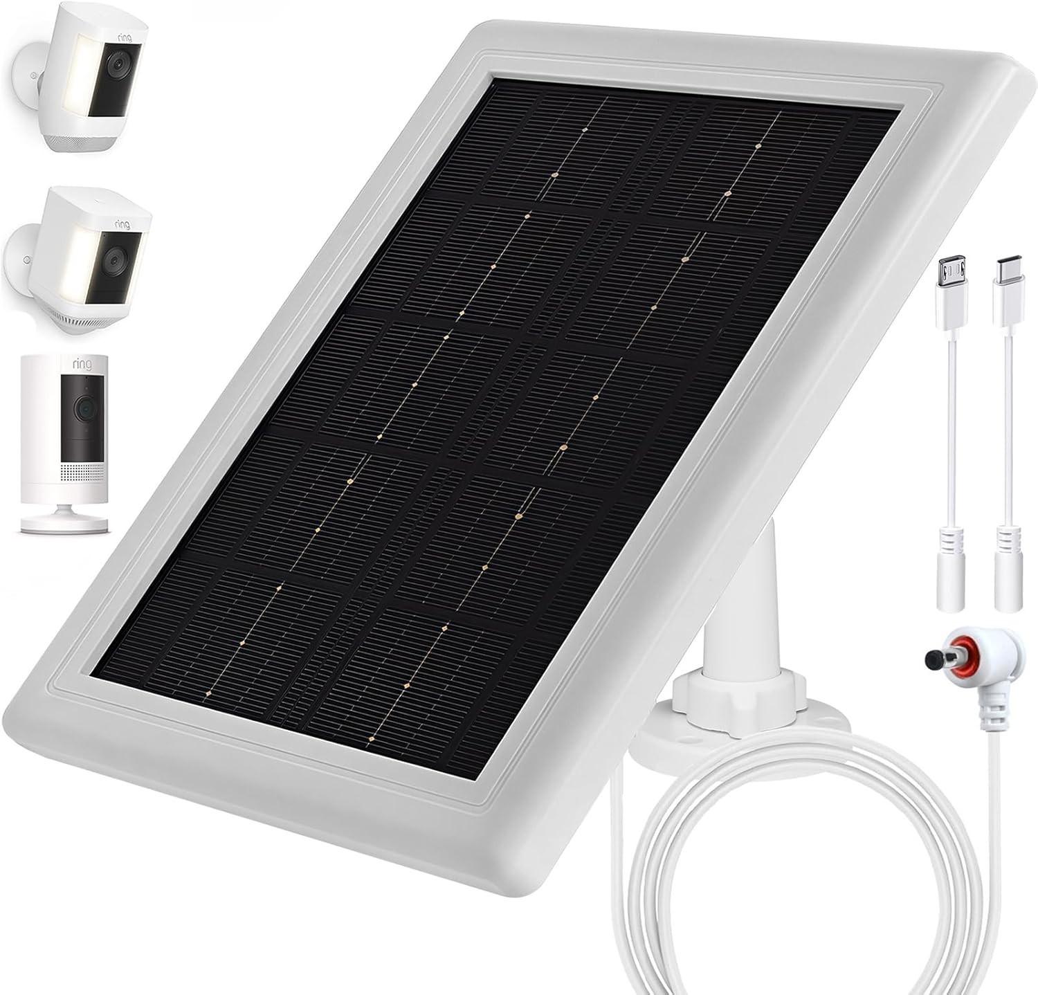Solar Panel for Ring Camera(2nd Generation) Dustproof Waterproof 5W Solar Panel
