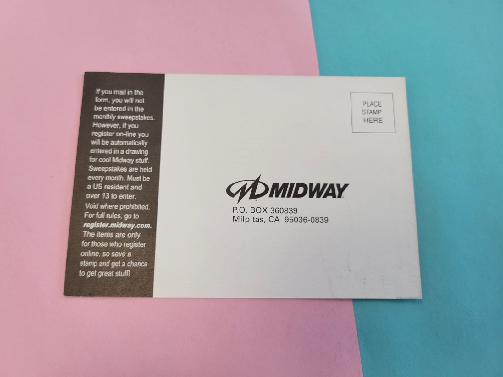 Midway Registration Mail In INSERT ONLY Authentic GameCube PlayStation 2 XBOX