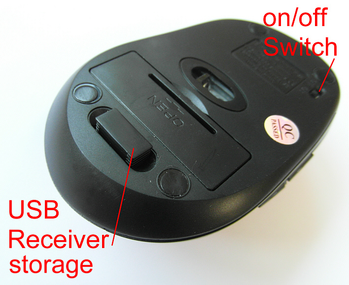 2.4G Wireless/Wireless Optical Mouse With USB Receiver. Silver