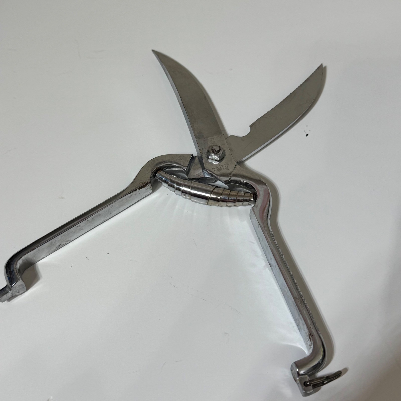 Wiss Poultry Shears No. 1109 Chrome Germany Vintage Kitchen Bone Scissors 9.5in