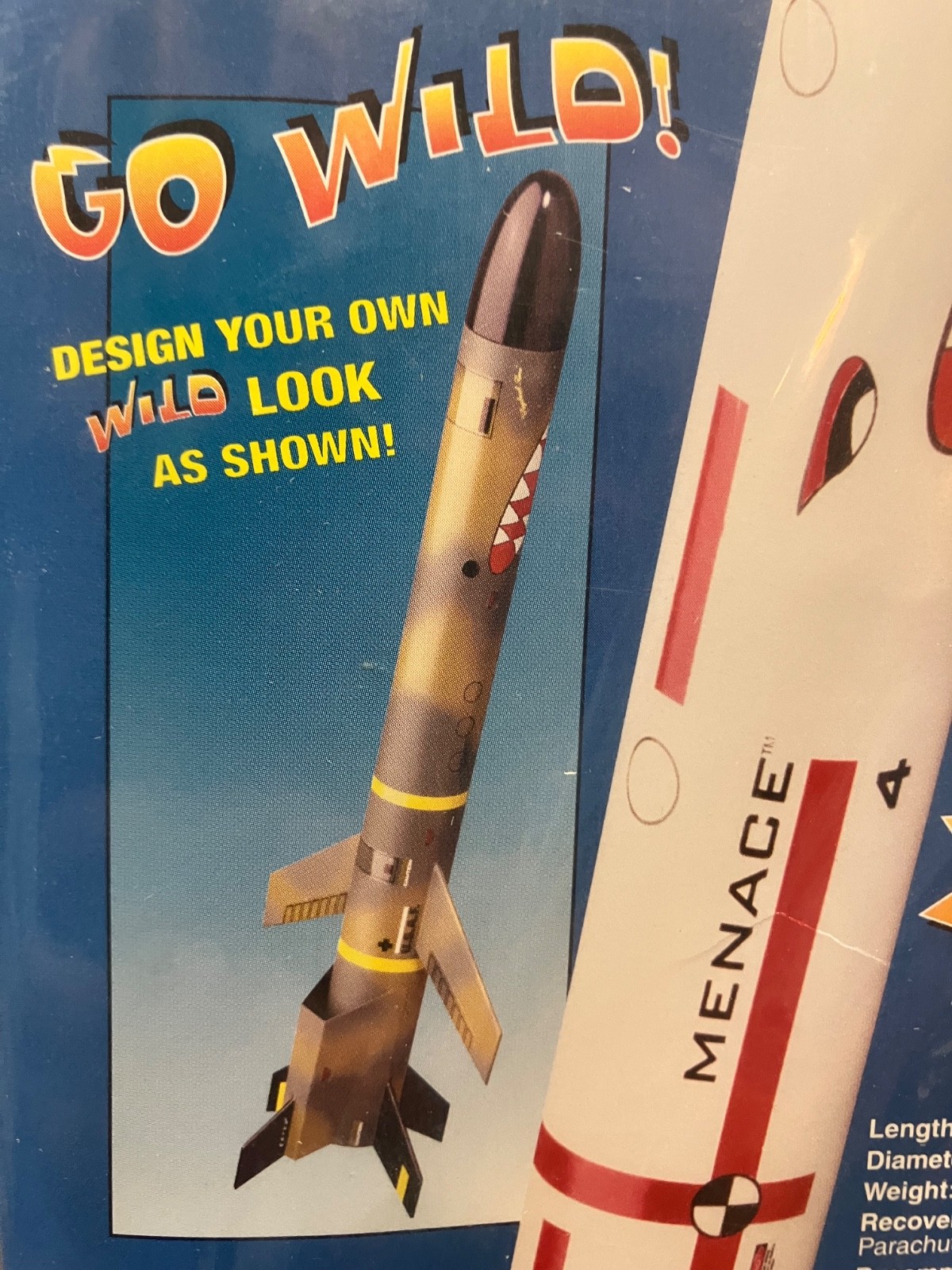 Fantastic Estes Menace Flying Model Rocket Kit #1364 -Sealed