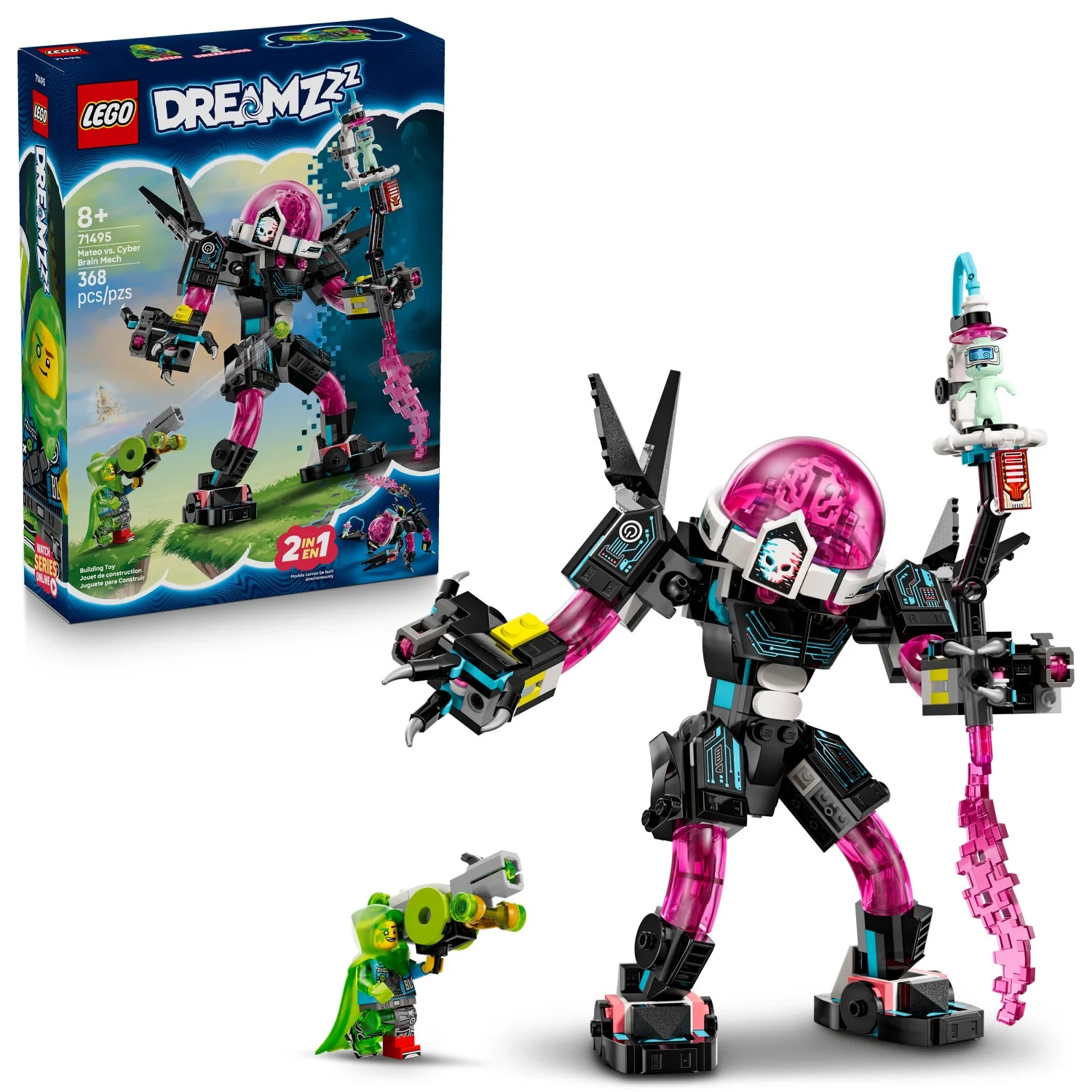 LEGO DREAMZzz Mateo vs. Cyber Brain Mech Robot Building Toy for Kids - Preten...