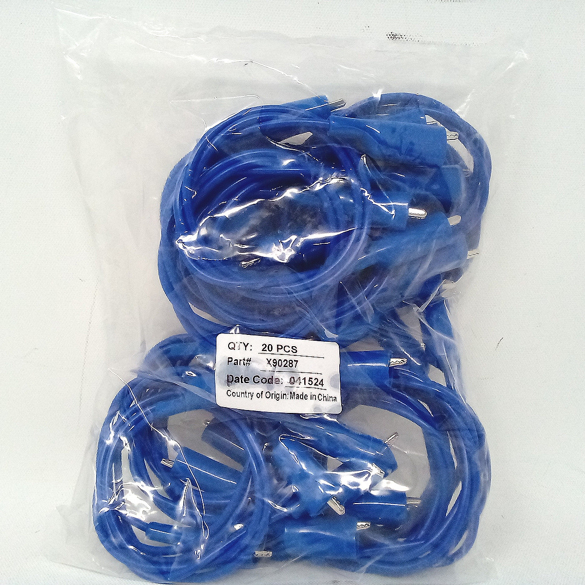 Electrical Insulated Test Lead with Alligator Clips Part # X90287 - 20 Pack