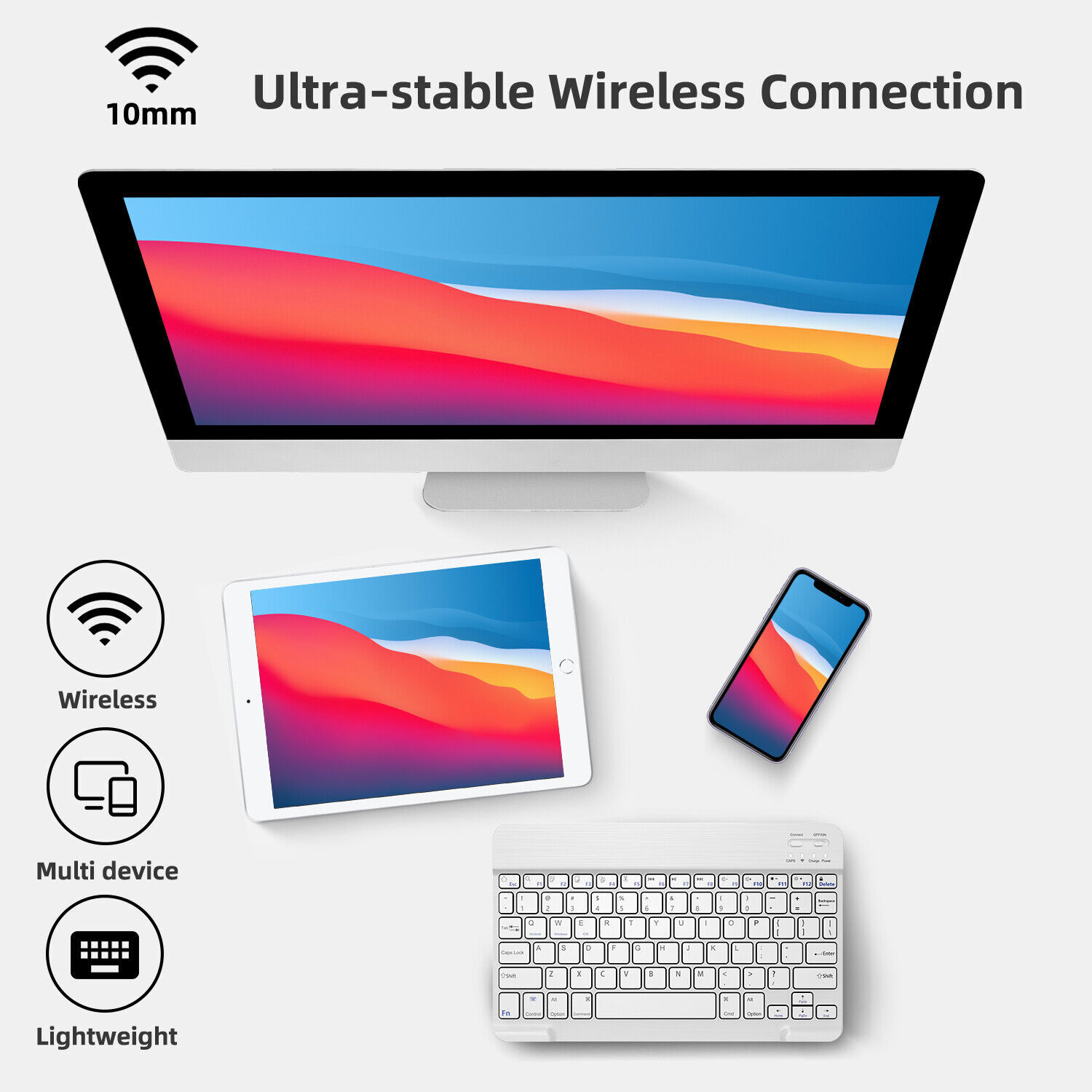 Wireless Bluetooth Keyboard and Mouse Waterproof For Apple iPad Mac PC Computer