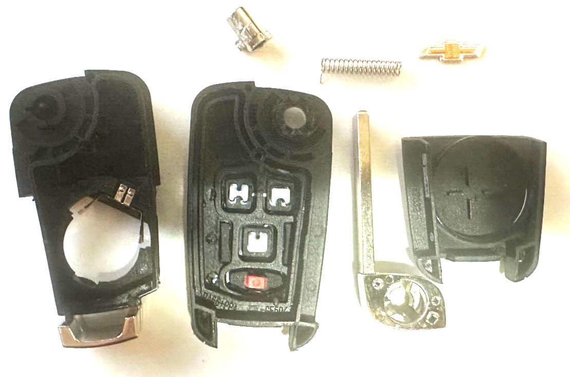 SHELL CASE For Chevrolet Flip Remote Key 2010-2017 4 Buttons Chevy LOGO