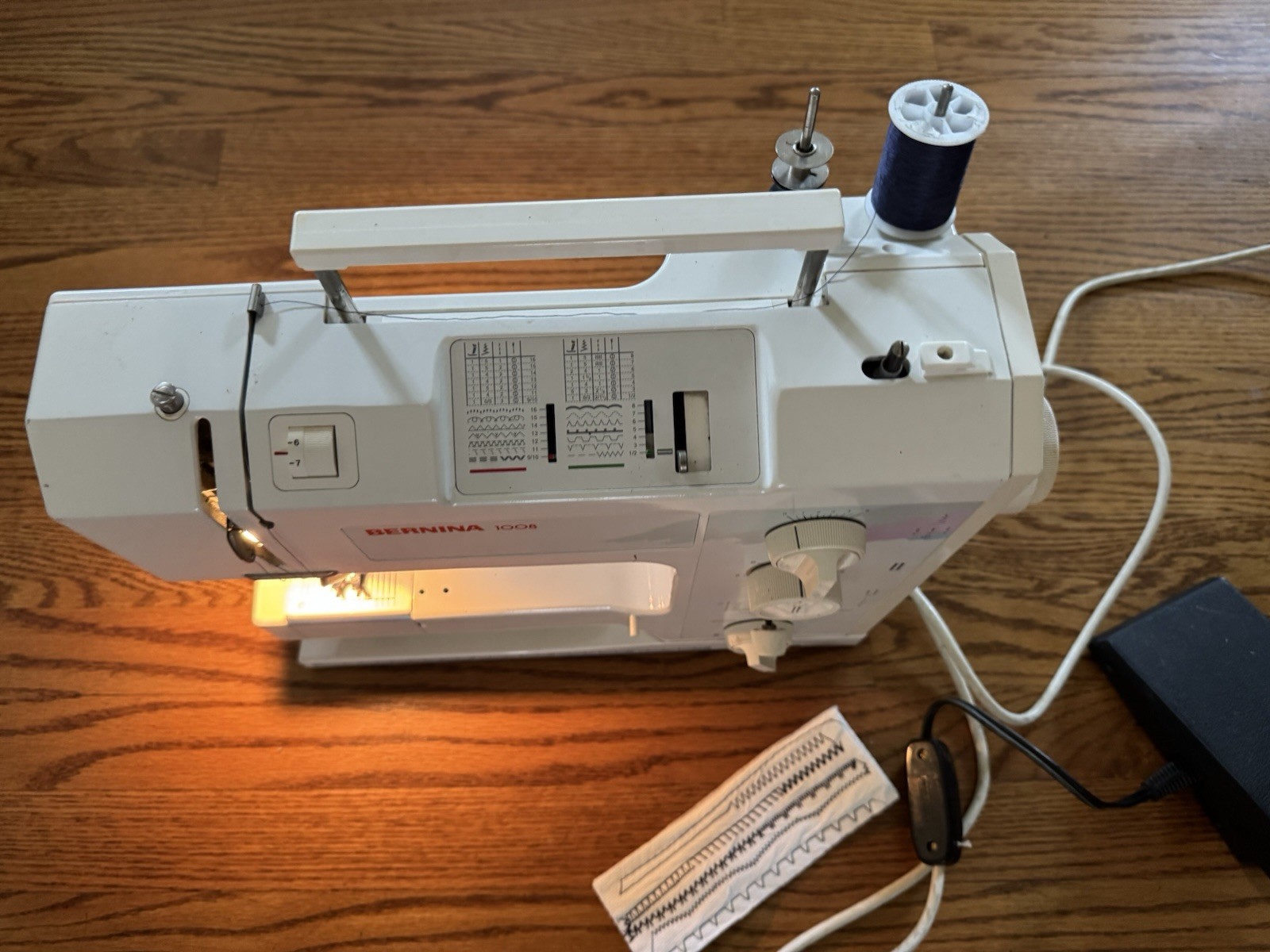 Serviced Bernina 1008 Sewing Machine. Amazing Condition. Works Great.