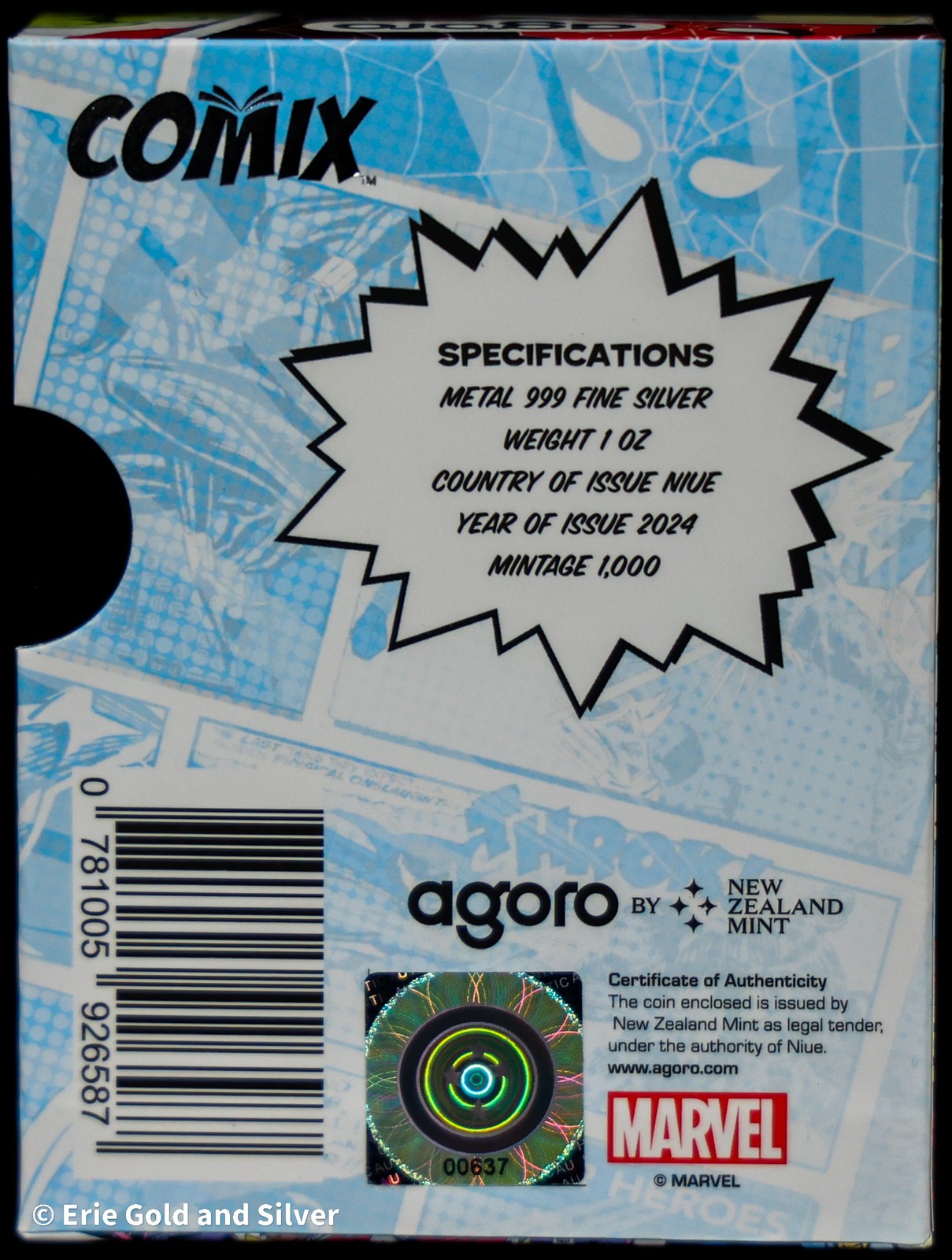 2024 Comix 1 oz Silver Marvel X-Men #1 in OGP