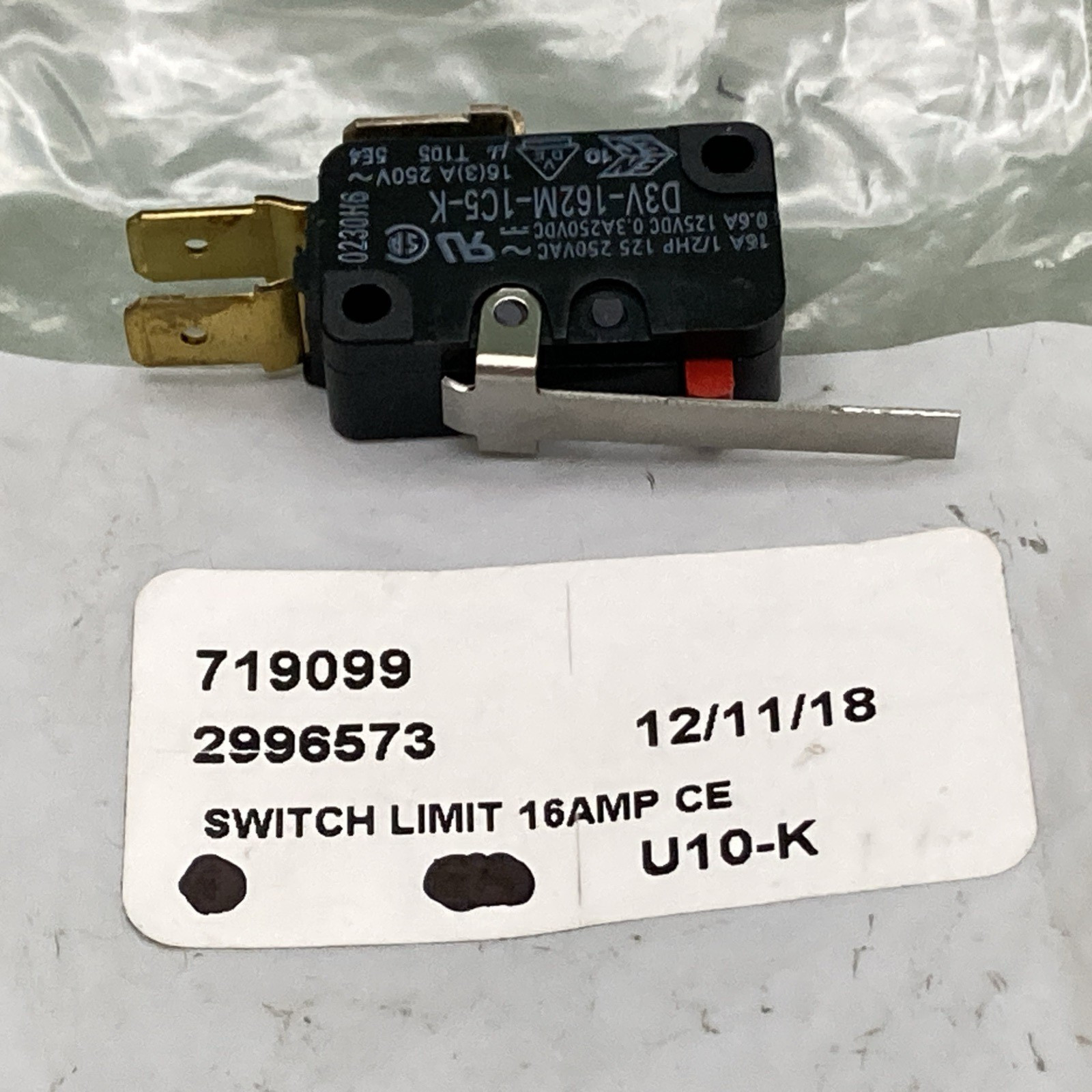 NEW GENUINE STOELTING 719099 SWITCH LIMIT 16 AMP CE