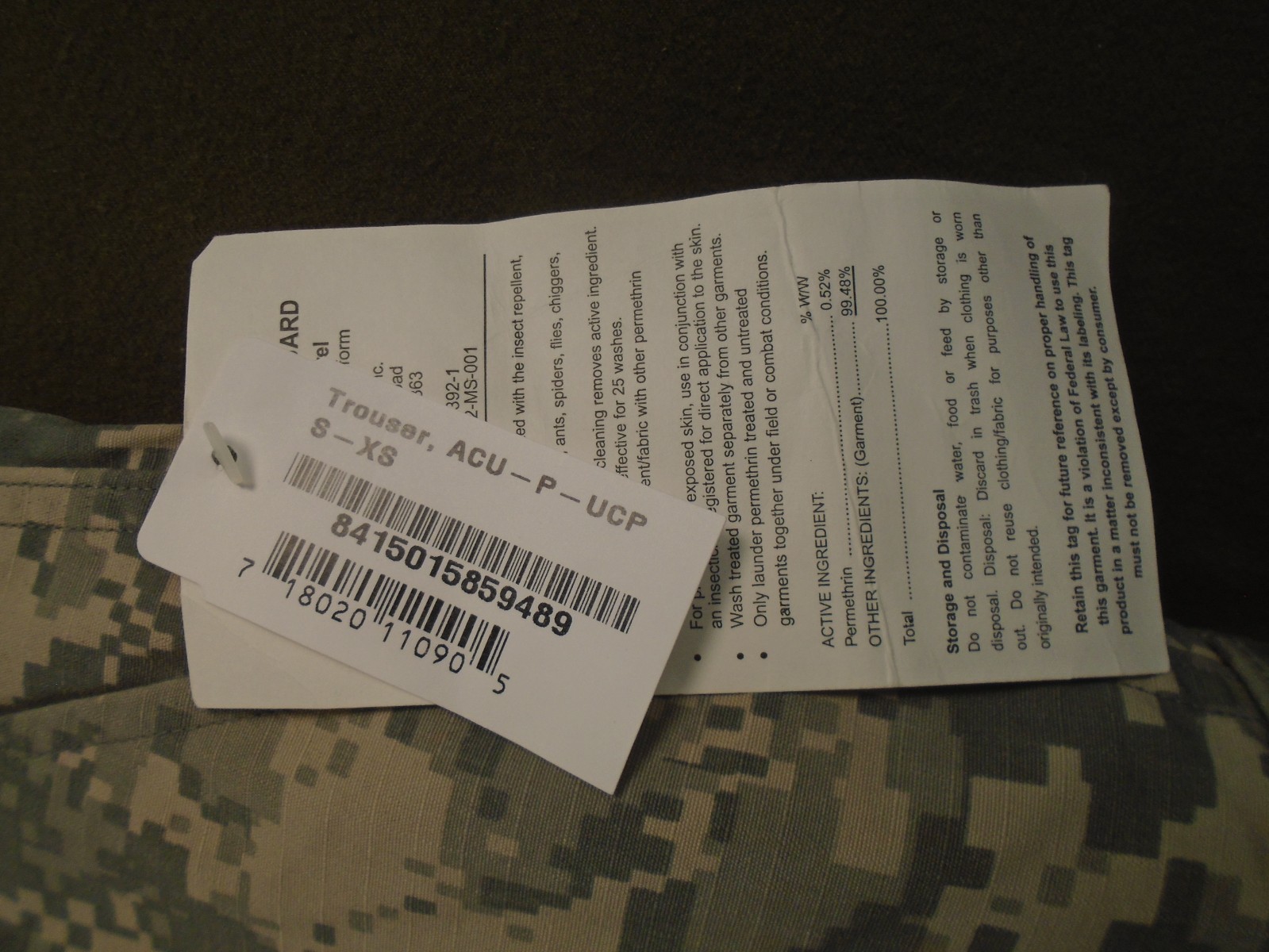 US Military Army Combat Uniform ACU Pants Size Small X-Short 2013 New USA 256-K