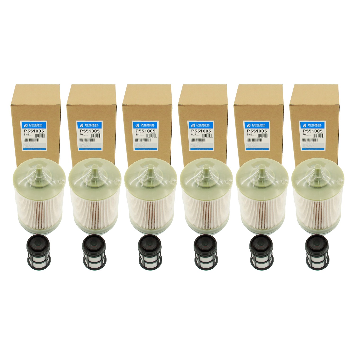 6 Pcs P551063 Fuel Filter Kit NEW For Donaldson DETROIT DIESEL  4700903151