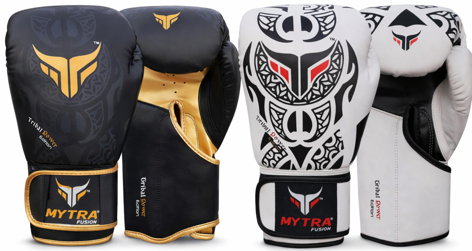 MYTRA Boxing Gloves Sparring Training Punch Bag MMA Leather Gloves 10OZ-16OZ