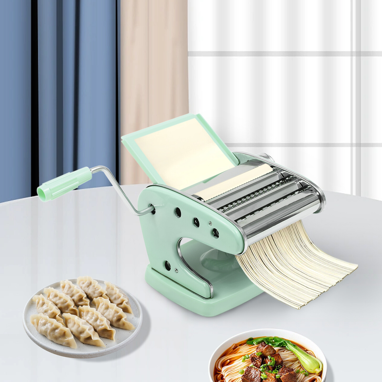 Pasta Maker Machine with 6 Adjustable Thickness Settings Dough Roller