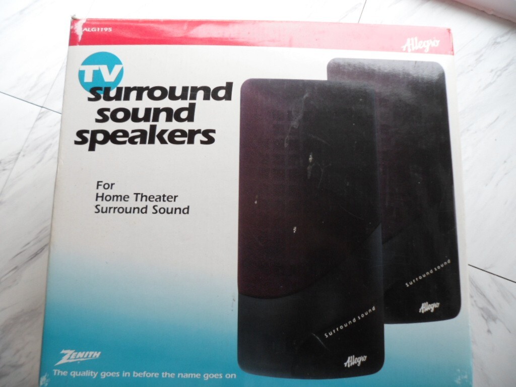 TV surround Sound speakers (2) by Zenith