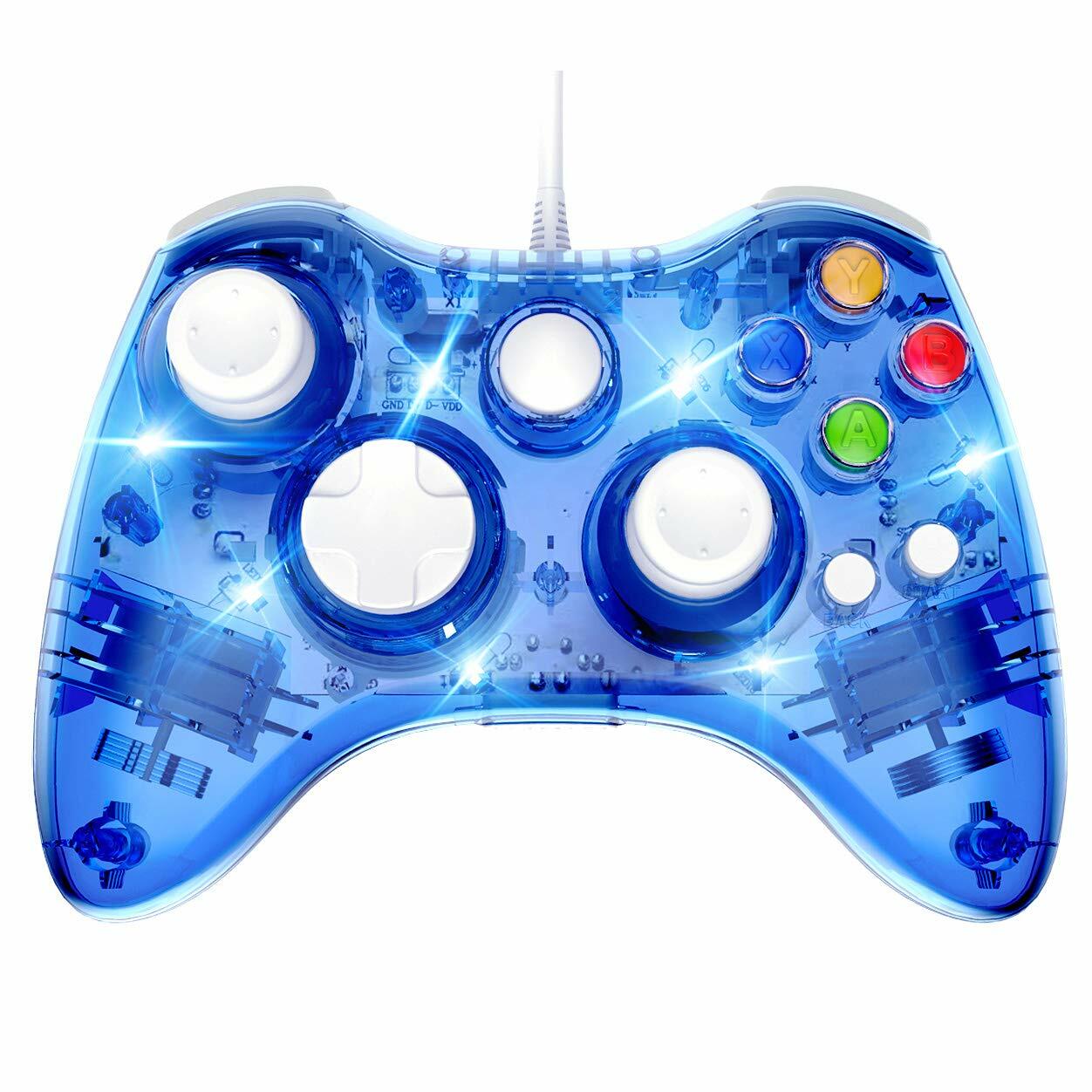 Wired Wireless Xbox 360 Glow Controller GamePad Remote for PC Xbox 360 Console