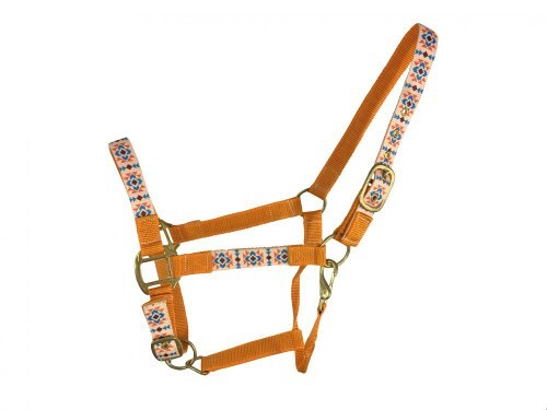 Showman Printed Nylon Halters Average Horse Size Adjustable Noseband
