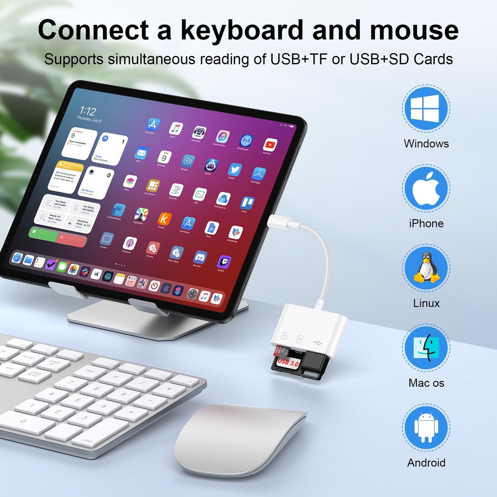 USB C SD Card Reader for Android, Type C to Micro SD Memory Card Reader