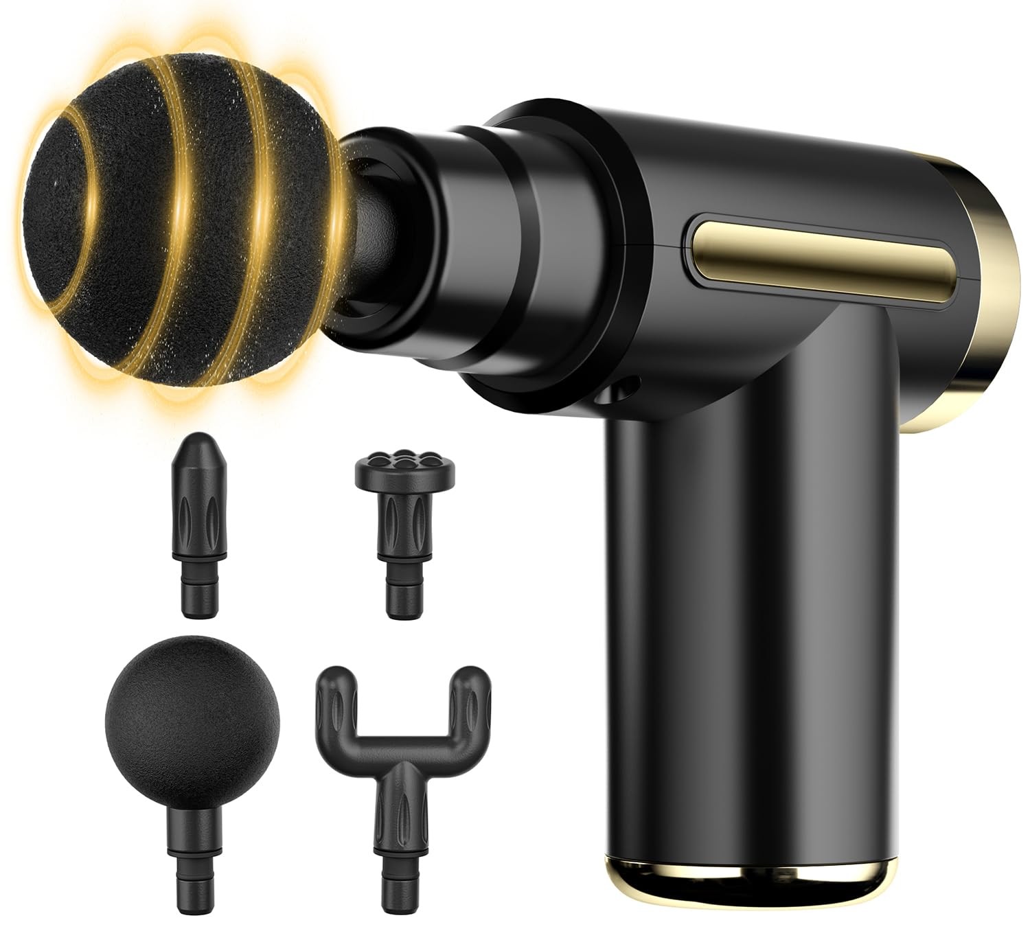 cotsoco Mini Handheld Massage Gun, Deep Tissue with 6 Speeds, Cordless Black
