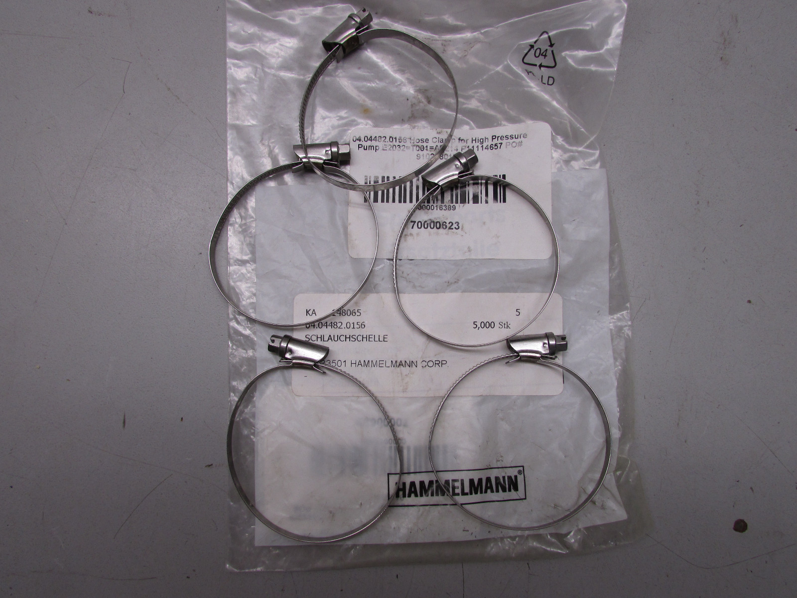 Hammelmann 04.04482.0156 Hose Clamp Lot of 5!