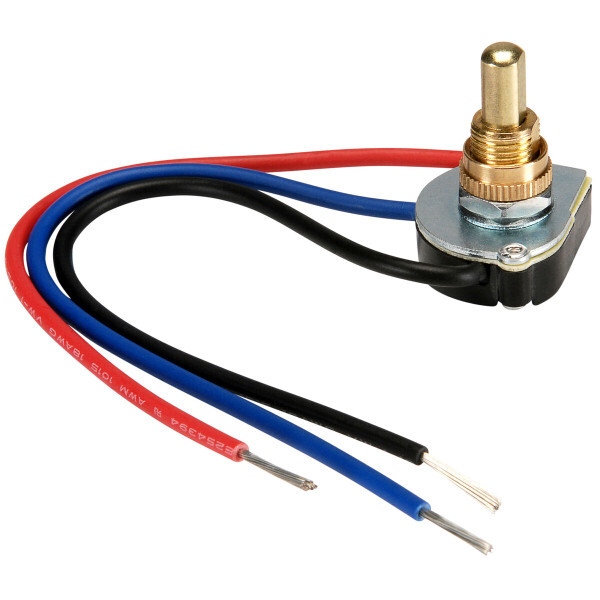 NTE 54-662 2-Circuit 4-Position Push-Button Canopy Rotary Switch, 6A 125V