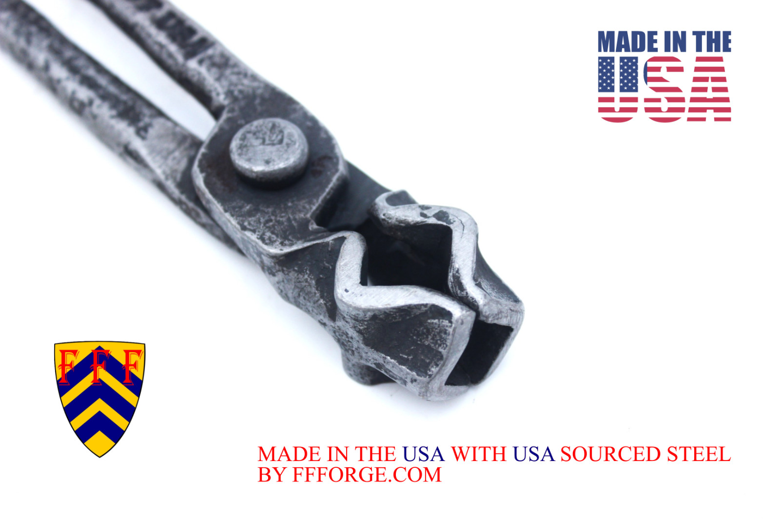Fiery Furnace Blacksmith - 5/8-Inch V-Jaw Tongs - MADE IN THE USA
