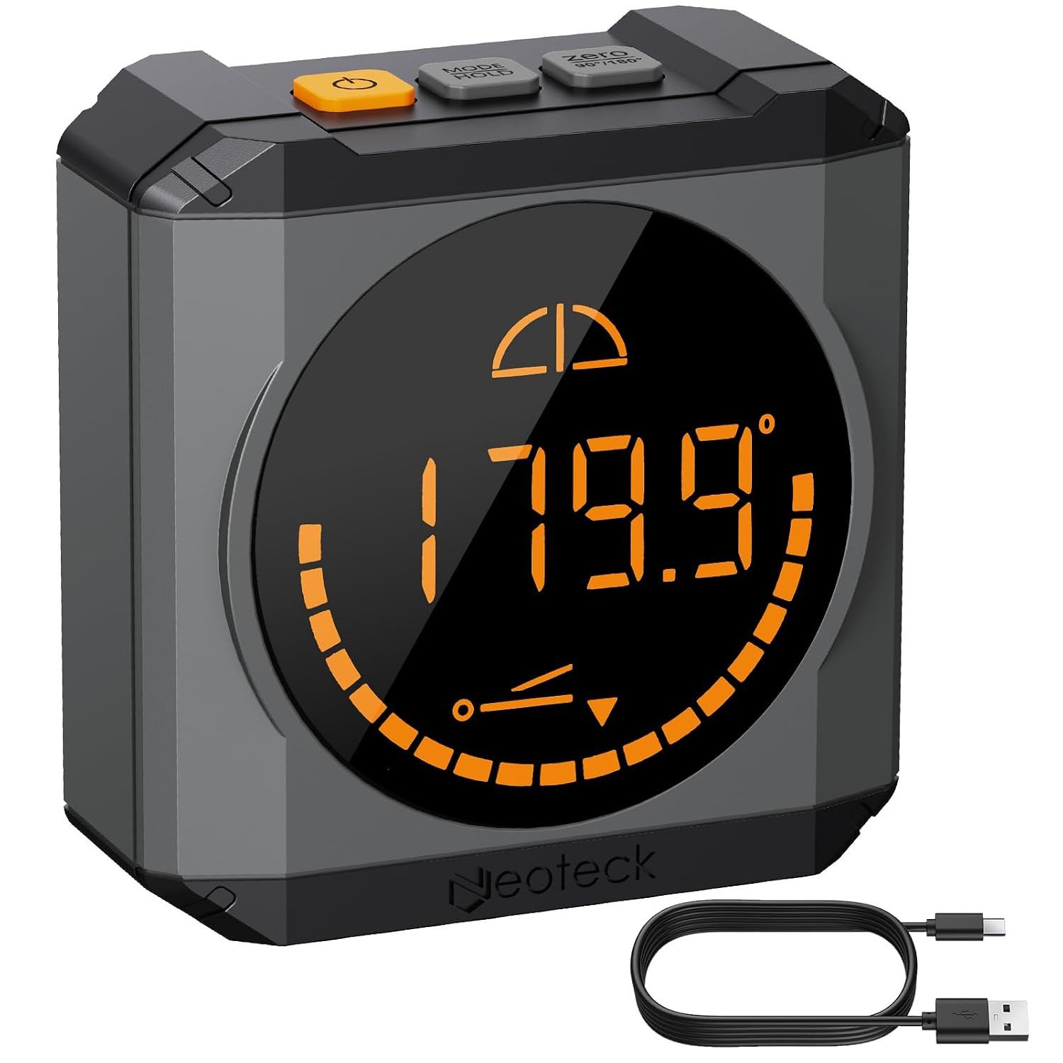 Digital Angle Finder LED Rechargeable Level Box Protractor Bevel Gauge