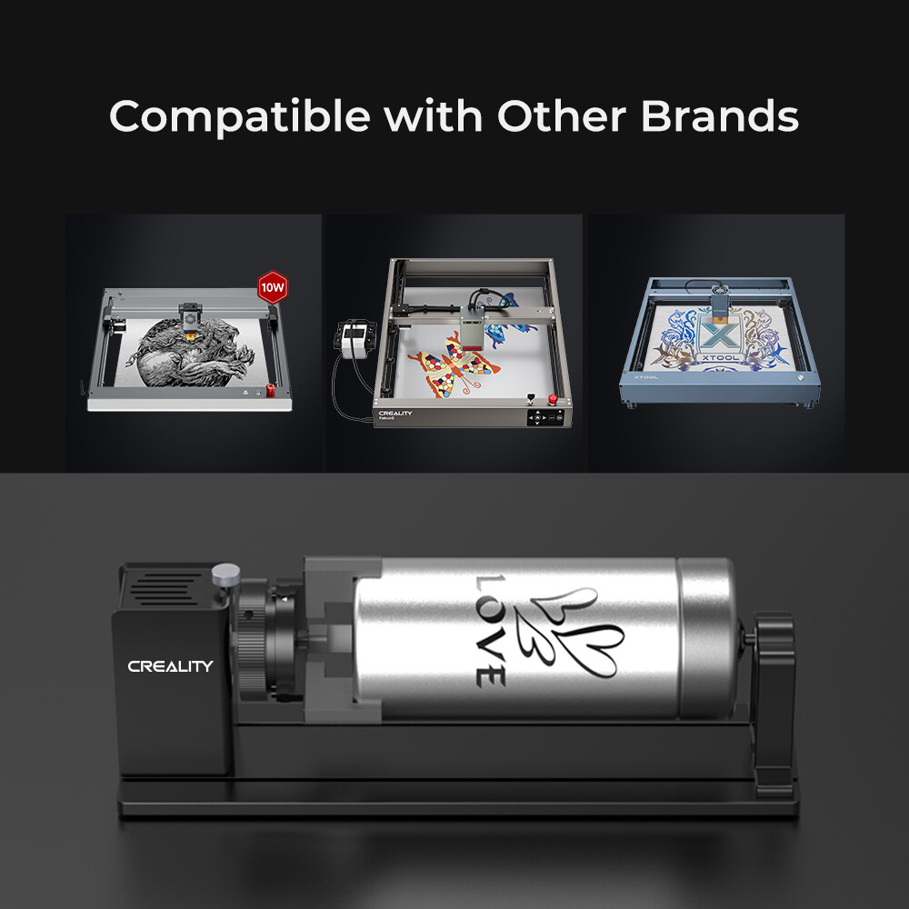 Brand New Creality Laser Rotary Roller Kit Pro for Curved Surface Engraving