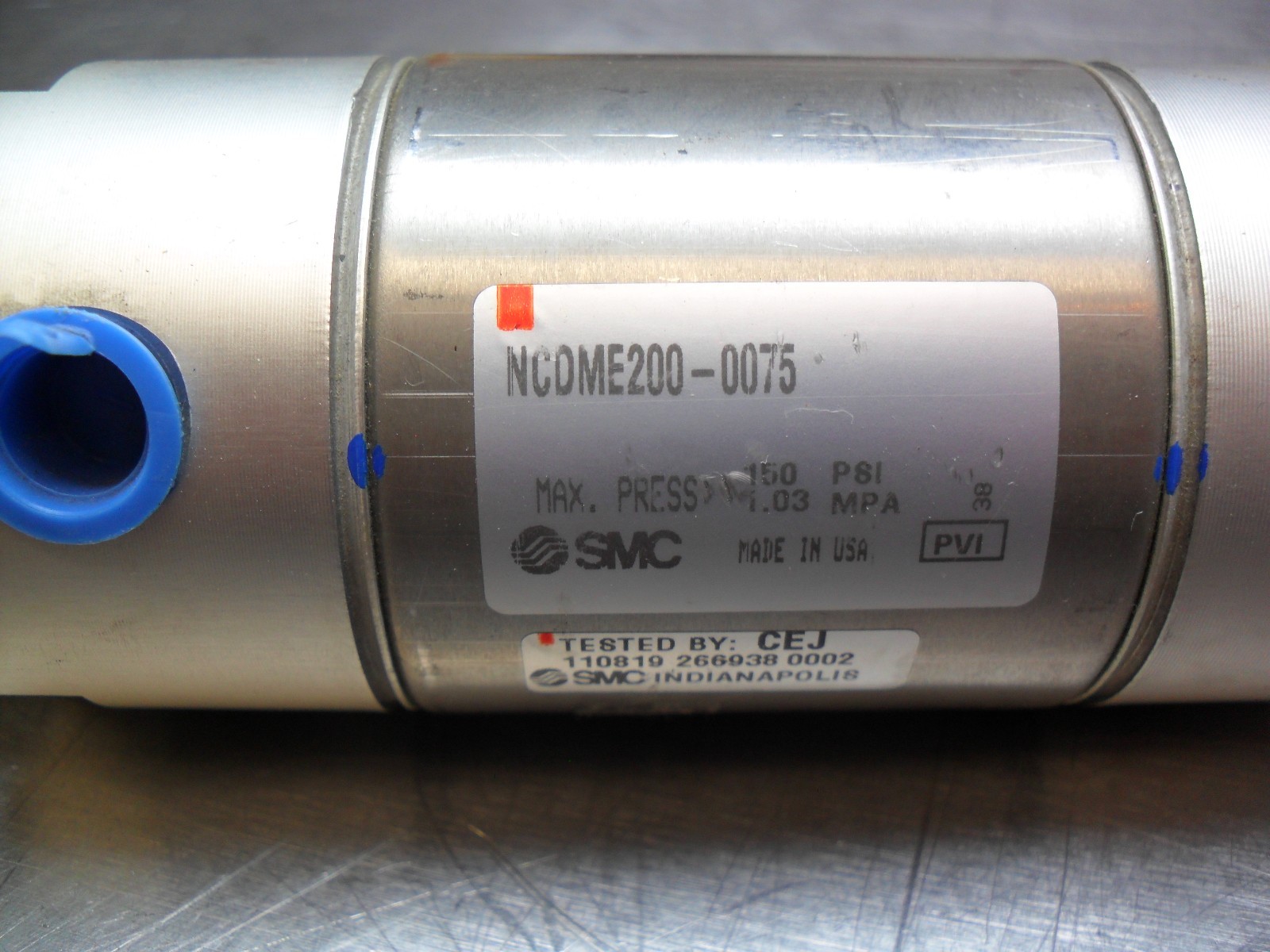 SMC NCDME200-0075  ROUND BODY CYLINDER 2" Bore  1" Stroke new