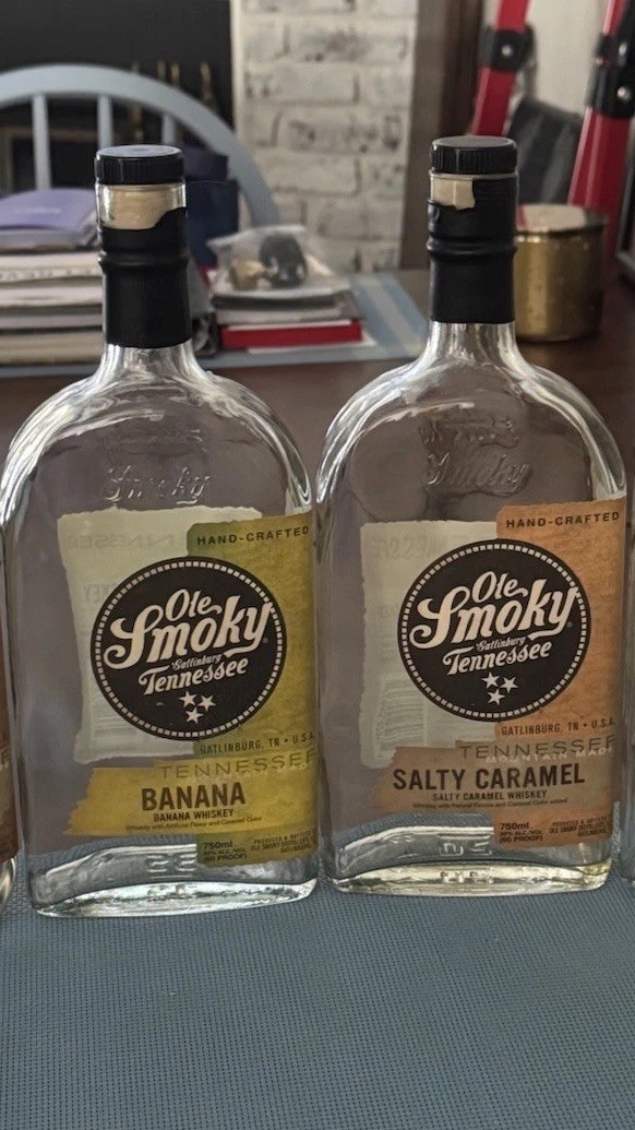 Ole Smoky Gatlinburg Tennesse Whiskey 750ml Empty Bottle W/cap~Flavor Choice