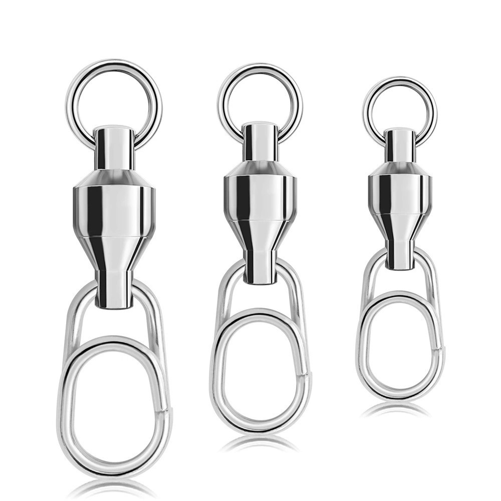 10pcs Fishing Fastlock Snaps bearing swivel pin 8-shaped ring connector 0#-6#