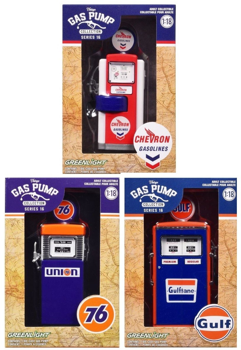 Greenlight Gas Pump Collection Series 16 - Assorted - You Choose!
