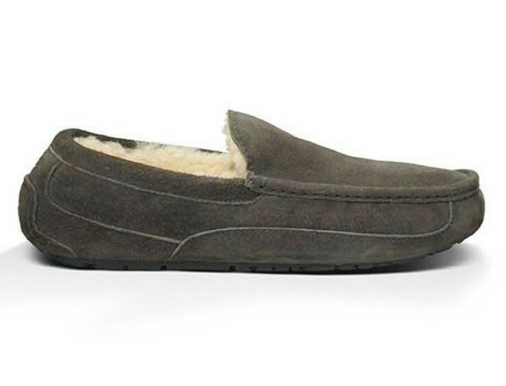 $109 UGG ASCOT SHEARLING FLEECE LINED LEATHER MOCCASIN 9 5575 SHOES SLIPPERS