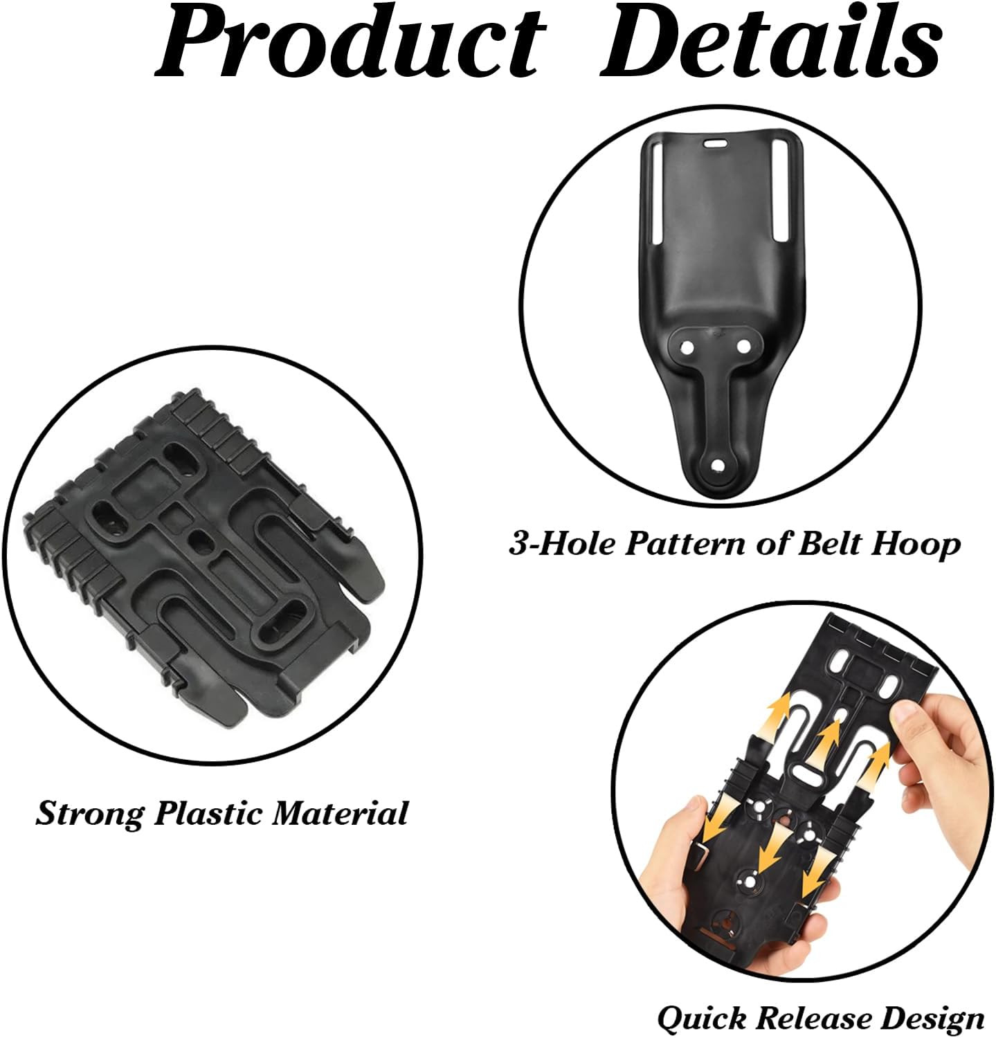 QLS Quick Locking System Kit with Fork & Duty Receiver Plate with Thigh Straps,