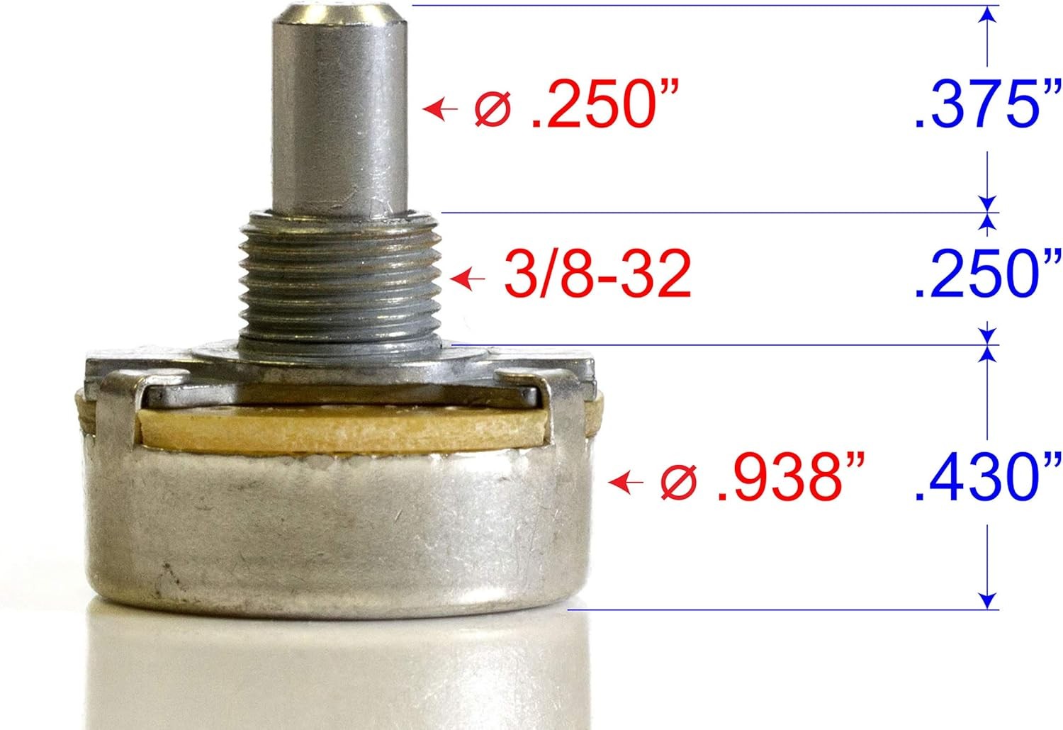 CTS TAD 100K B100K LINEAR POTENTIOMETER SOLID SHAFT