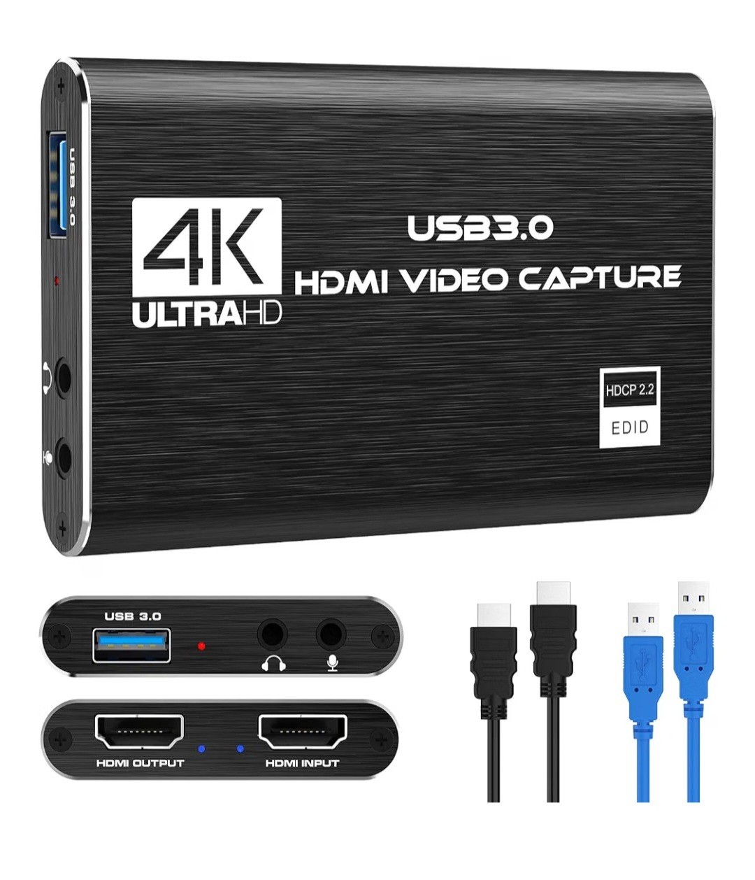 4K HDMI Capture Card USB 3.0 – 1080P 60FPS Video Recorder
