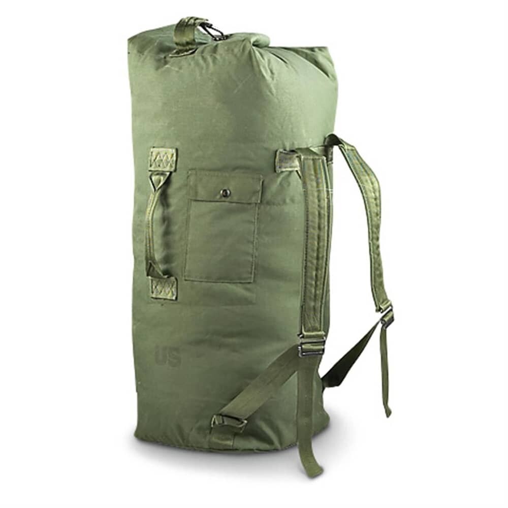 US GI Military Army Duffel / Duffle Sea Bag Luggage Top Load 2 Strap OD Nylon PB
