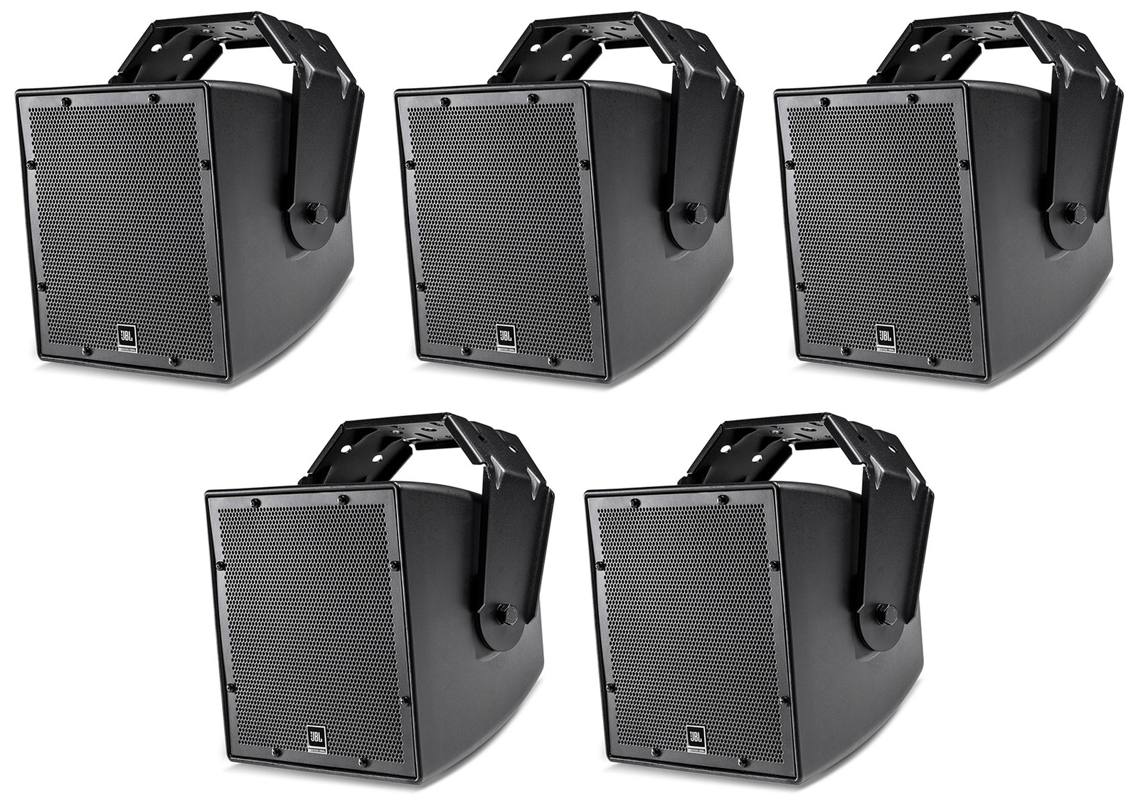 (5) JBL AWC62-BK 6.5" 120 Watt Black Indoor/Outdoor 70V Commercial Speakers