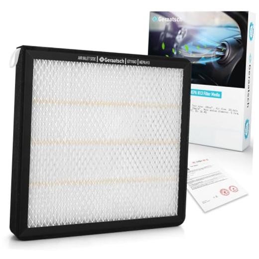 HEPA Cabin Air Filter with Activated Carbon Bean, Certified 99.95% Filtration,