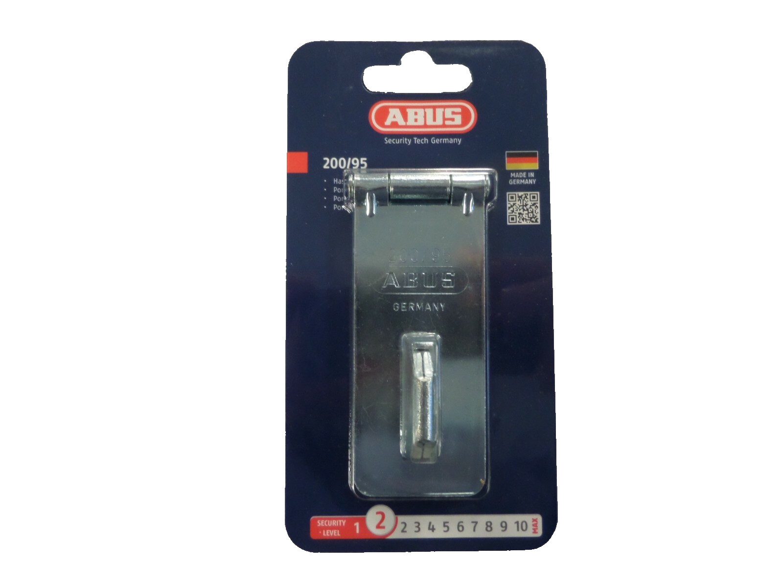 ABUS 200/95 3 3/4" STRAIGHT PADLOCK HASP