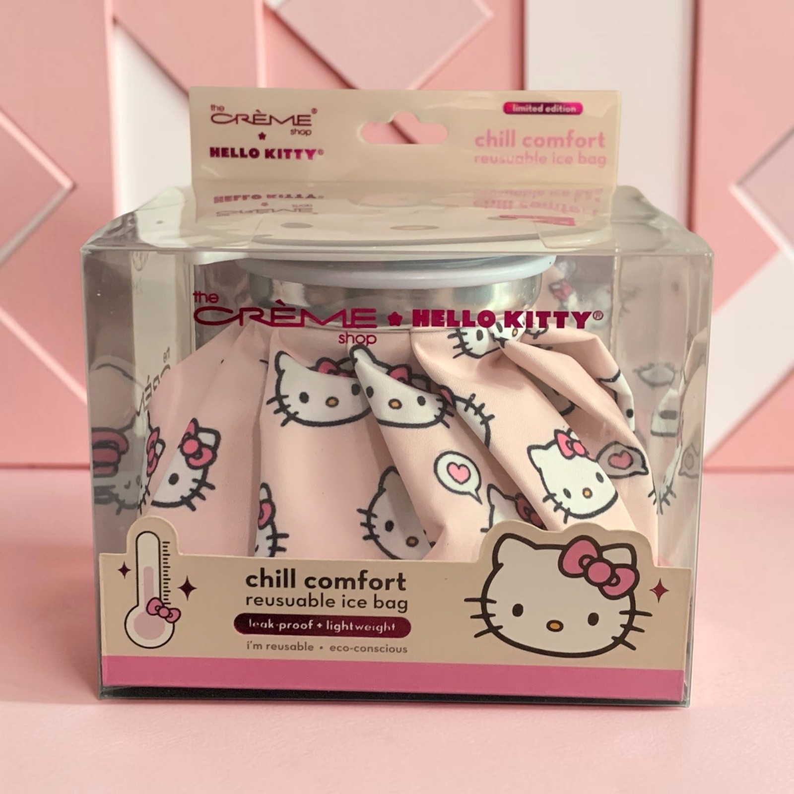 The Creme Shop x Hello Kitty Chill Comfort Reusable Ice Bag, Pink Leakproof NEW