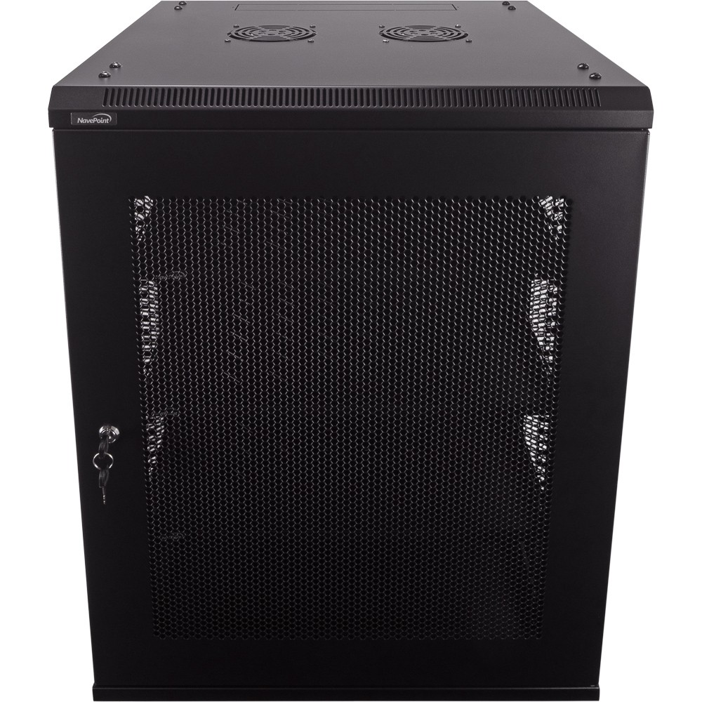 15U Wall Mount Network Server Data Cabinet 24-inch Perforated Door w/shelves