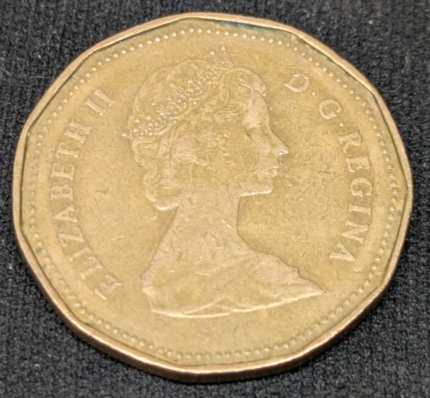 1987 Canada One Dollar Elizabeth II 1st Year Bronze Plated Nickel Coin Loonie