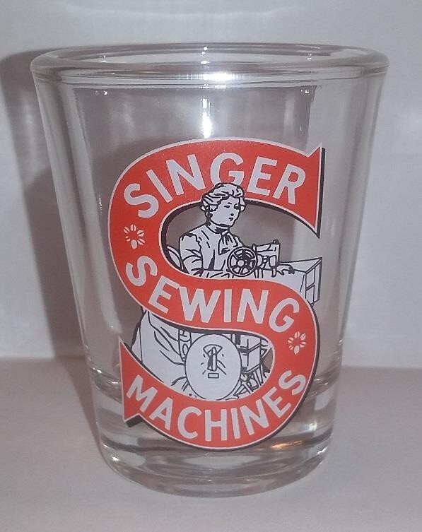 Singer Sewing 1½ Shot Glass